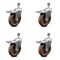 Service Caster 5 Inch High Temp Glass Filled Nylon 12mm Stem Caster Set with Total Lock Brake SCC-TSTTL20S514-GFNSHT-M1215-4 - alternate 3